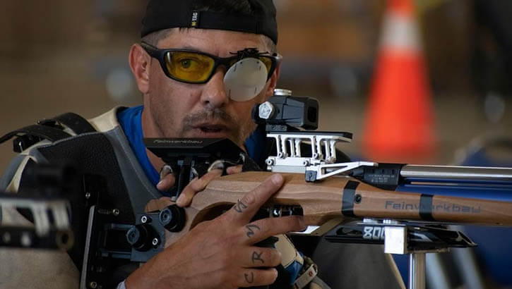 Image of Retired Air Force Tech Sgt. Eric Heldman staying active.