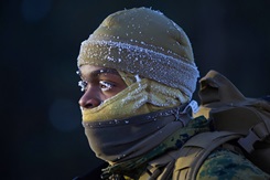 Soldier in the winter