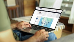 findDHA map on a laptop