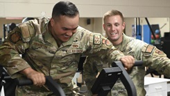 military personnel in physical fitness session