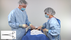 A video demonstration of fascial dissection during a cesarean delivery shows the type of videos developed by the Uniformed Services University. (Photo: Dr. Logan Peterson, Uniformed Services University)