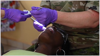 Link to Video: Military personnel providing care for patients