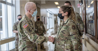 Link to Video: Military personnel shaking hands 