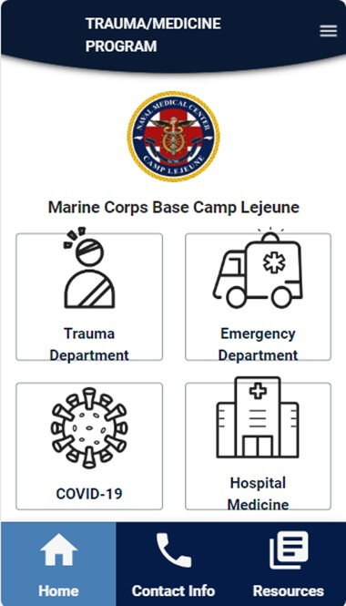 Lejeune Trauma App Screenshot
