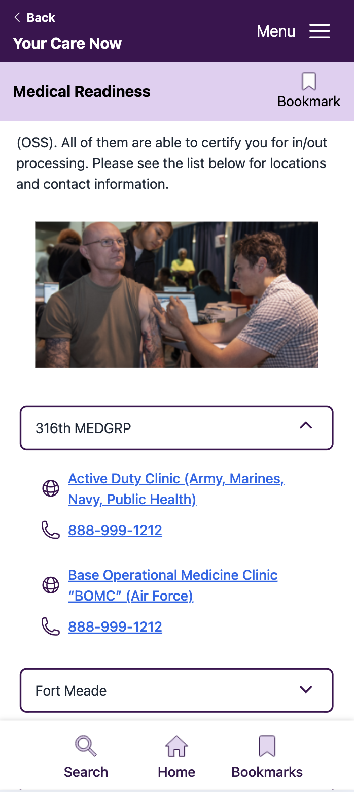 NCR Medical Readiness Page Screenshot