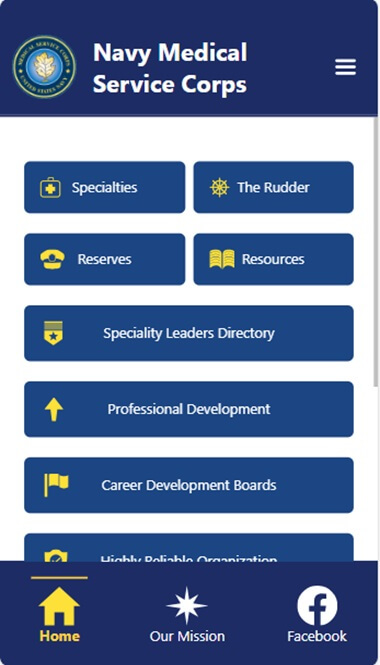 Navy MSC App Screenshot