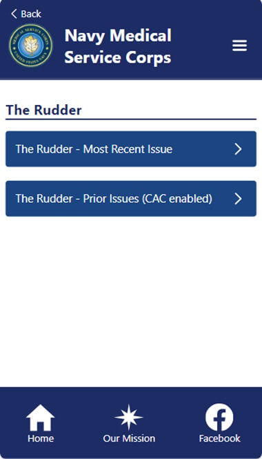 Navy MSC App Screenshot