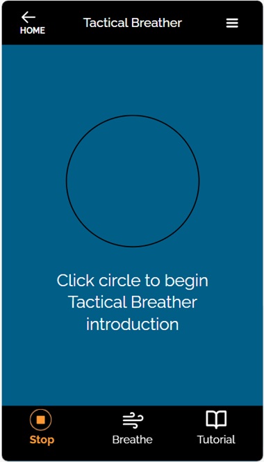 Tactical Breather App Screenshot