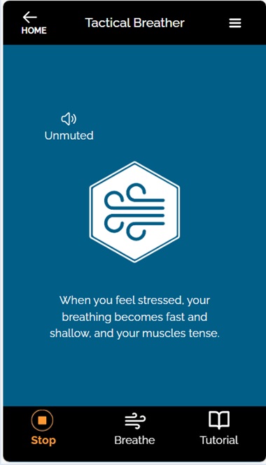 Tactical Breather App Screenshot