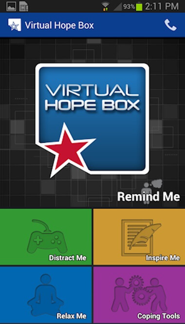 Virtual Hope Box App Screenshot