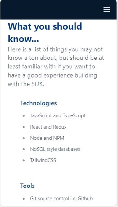 WMT SDK Website Screenshot